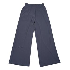 Karl Lagerfeld‎ Paris Wide Leg Pants Women Size 8 Gray Nylon Stretch Pull Up